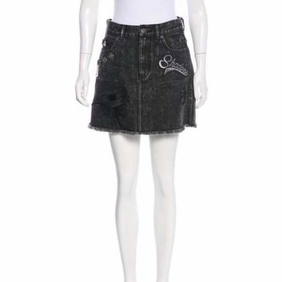 Marc Jacobs Embellished Denim Mini Skirt - RARE Size 27 - Picture 11 of 15